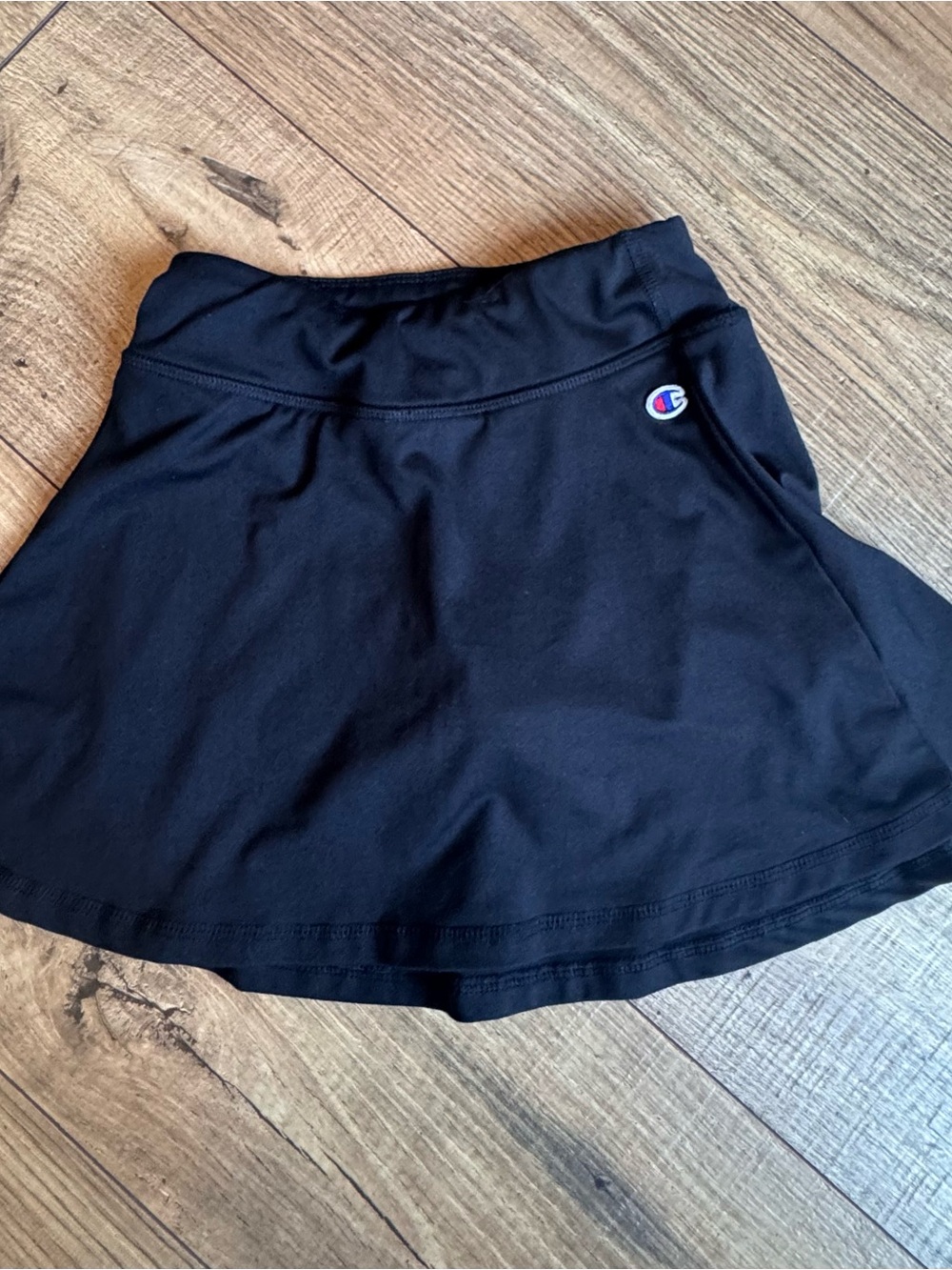 champion girls black skort 6/6x skirt with built in shorts